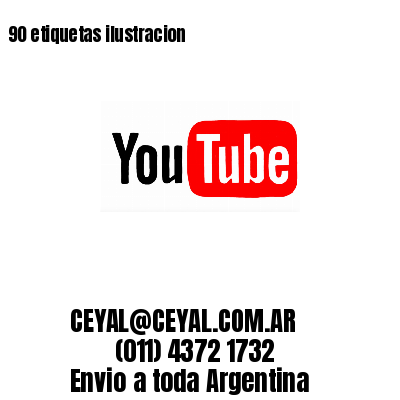 90 etiquetas ilustracion