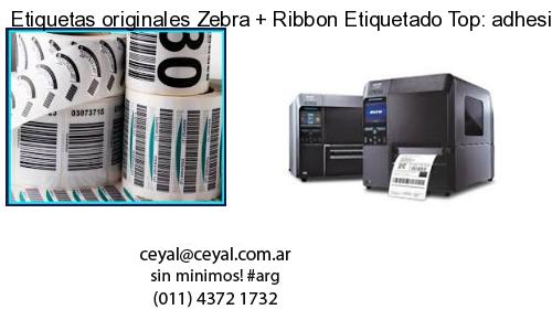 Etiquetas originales Zebra   Ribbon Etiquetado Top: adhesivo   ribbo