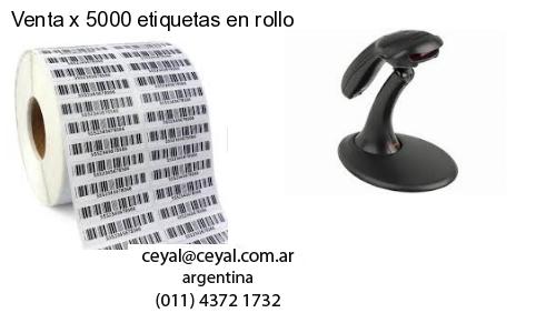 Venta x 5000 etiquetas en rollo