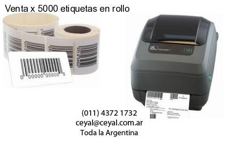 Venta x 5000 etiquetas en rollo