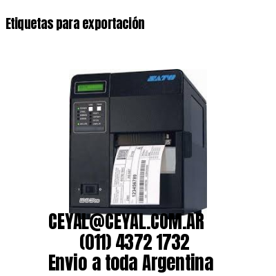 Etiquetas para exportación