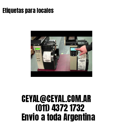 Etiquetas para locales