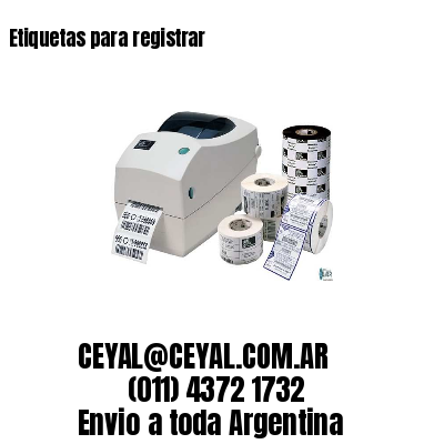 Etiquetas para registrar