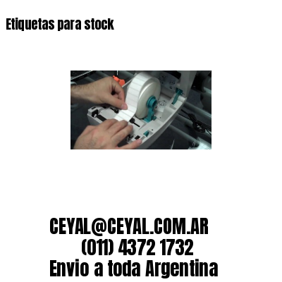 Etiquetas para stock