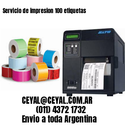 Servicio de impresion 100 etiquetas