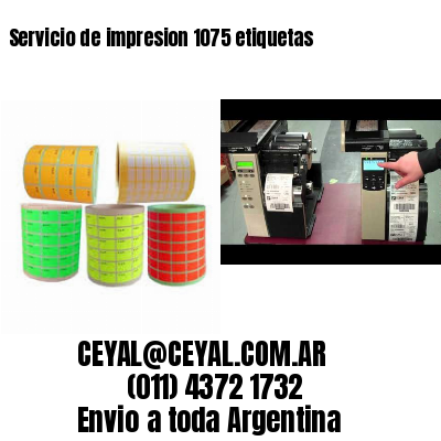 Servicio de impresion 1075 etiquetas