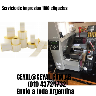 Servicio de impresion 1100 etiquetas