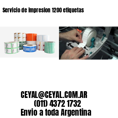 Servicio de impresion 1200 etiquetas