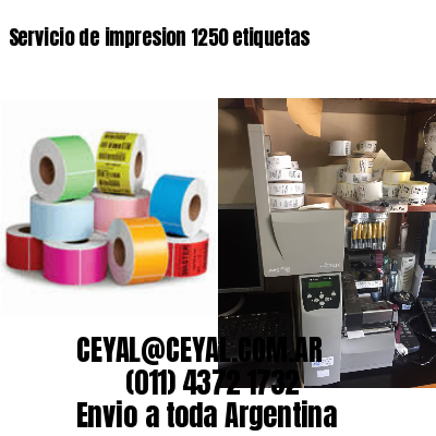 Servicio de impresion 1250 etiquetas