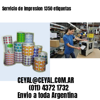 Servicio de impresion 1350 etiquetas