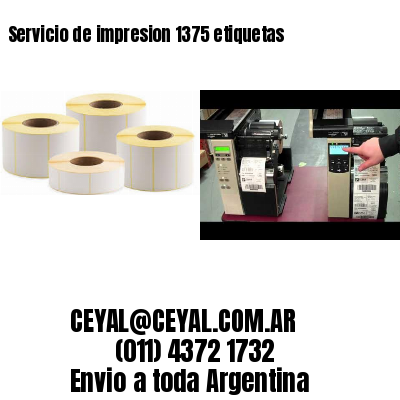 Servicio de impresion 1375 etiquetas