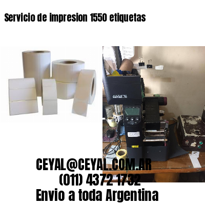 Servicio de impresion 1550 etiquetas