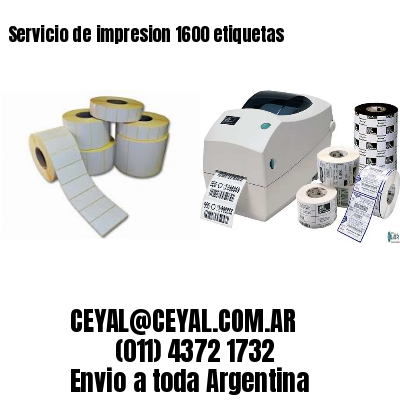 Servicio de impresion 1600 etiquetas