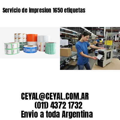 Servicio de impresion 1650 etiquetas