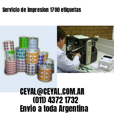 Servicio de impresion 1700 etiquetas