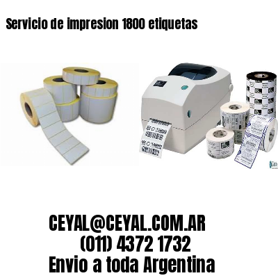 Servicio de impresion 1800 etiquetas