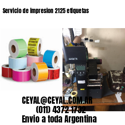 Servicio de impresion 2125 etiquetas