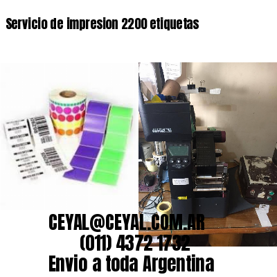 Servicio de impresion 2200 etiquetas