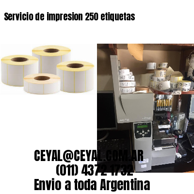 Servicio de impresion 250 etiquetas