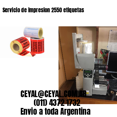 Servicio de impresion 2550 etiquetas