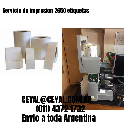 Servicio de impresion 2650 etiquetas