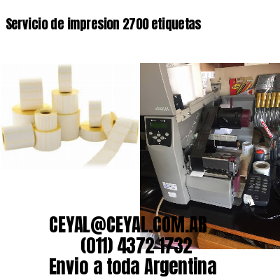 Servicio de impresion 2700 etiquetas