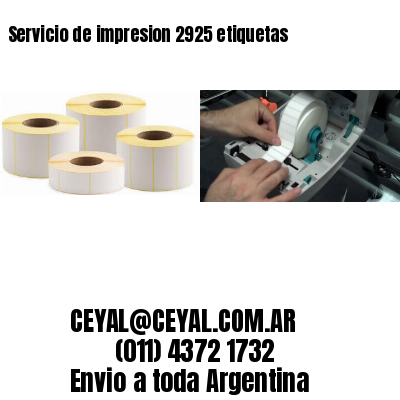 Servicio de impresion 2925 etiquetas