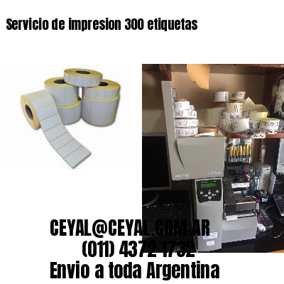 Servicio de impresion 300 etiquetas