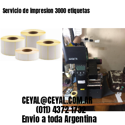 Servicio de impresion 3000 etiquetas