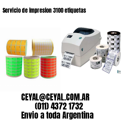 Servicio de impresion 3100 etiquetas