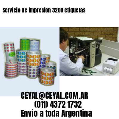 Servicio de impresion 3200 etiquetas