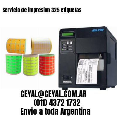 Servicio de impresion 325 etiquetas