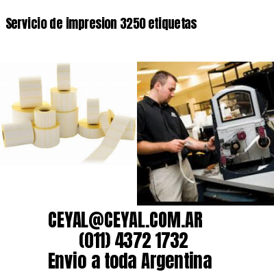 Servicio de impresion 3250 etiquetas