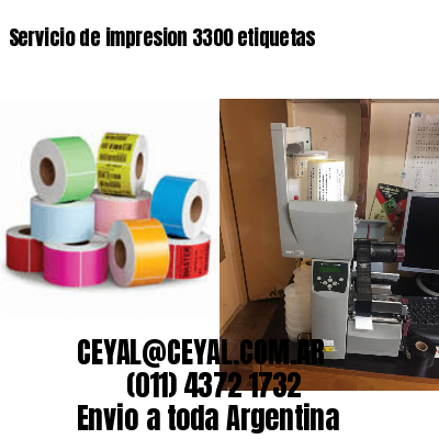 Servicio de impresion 3300 etiquetas