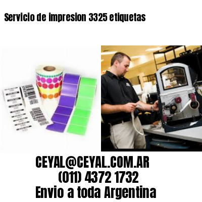 Servicio de impresion 3325 etiquetas