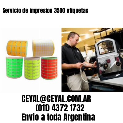 Servicio de impresion 3500 etiquetas