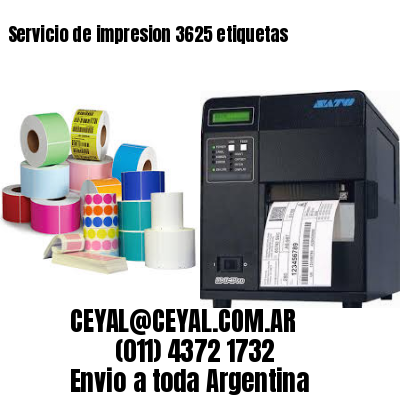 Servicio de impresion 3625 etiquetas