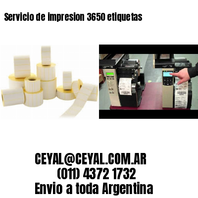 Servicio de impresion 3650 etiquetas