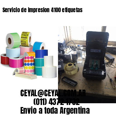 Servicio de impresion 4100 etiquetas