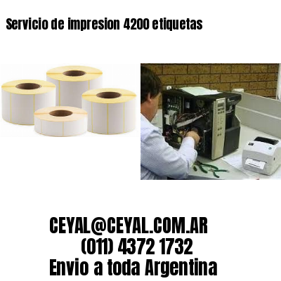 Servicio de impresion 4200 etiquetas