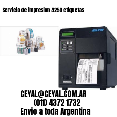 Servicio de impresion 4250 etiquetas