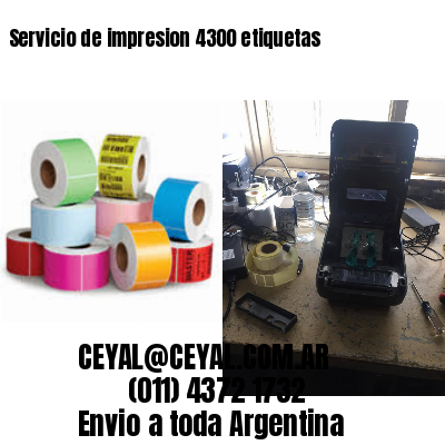 Servicio de impresion 4300 etiquetas