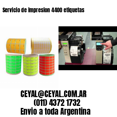 Servicio de impresion 4400 etiquetas