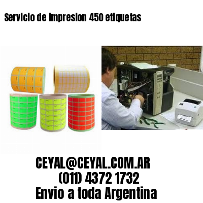 Servicio de impresion 450 etiquetas