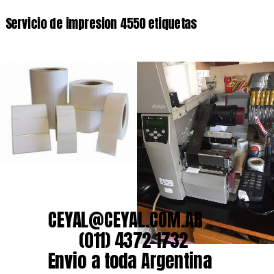 Servicio de impresion 4550 etiquetas