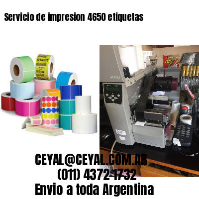 Servicio de impresion 4650 etiquetas