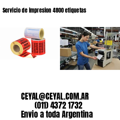 Servicio de impresion 4800 etiquetas