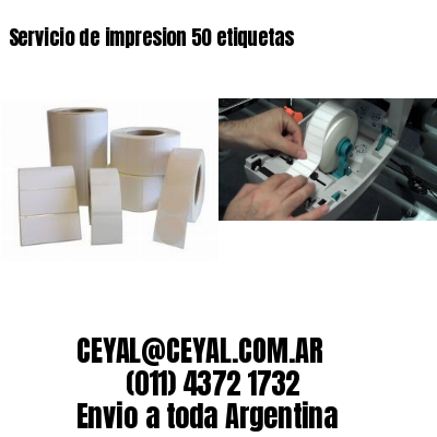 Servicio de impresion 50 etiquetas