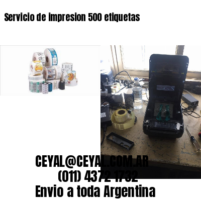 Servicio de impresion 500 etiquetas