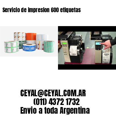 Servicio de impresion 600 etiquetas